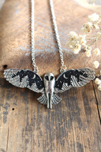 owl pendant necklace silver