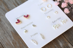 stud earring sets of 6  - anniversary gift for her - earring set - earring studs