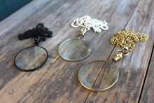 magnifying necklace - vintage nautical pocket style monocle magnifier